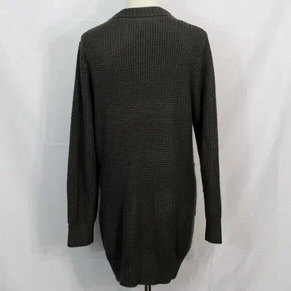 Merokeety Chunky Knit Open Front Grey Cardigan Size XL - Picture 6 of 8